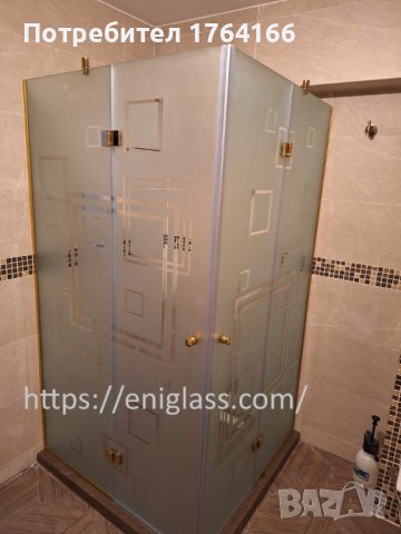 Душ кабина със златен обков, снимка 2 - Душ кабини и вани - 44047505