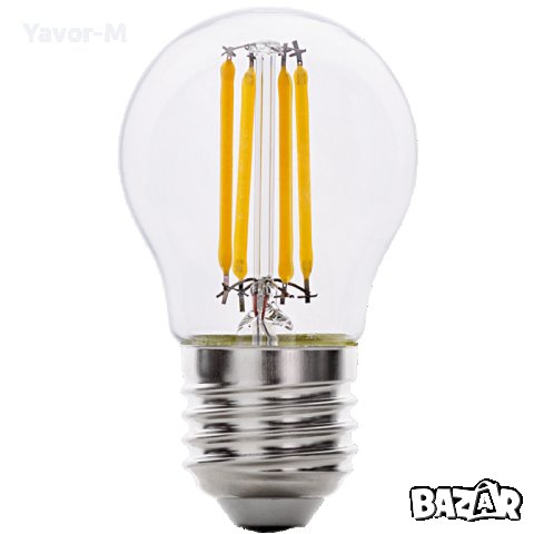 LED Filament Лампа, Топка, Димираща, 4W, E27, 4200K, 220-240V AC, Неутрална светлина, Ul - LFG42742D, снимка 1 - Крушки - 40863057