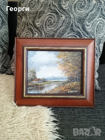 Картина масло-289, снимка 7 - Антикварни и старинни предмети - 52220942