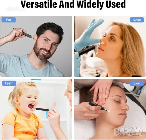 Премахване на ушна кал, почистващ апарат с камера, 1080P HD отоскоп за iOS и Android, снимка 8 - Други - 48989424