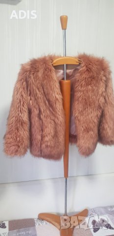 Дамски елегантен кожух / S /uk 8-10 /късо луксозно еко палто