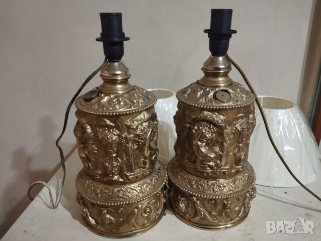 Две барокови настолни лампи, снимка 7 - Настолни лампи - 43549387