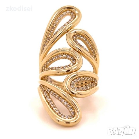 Златен дамски пръстен 9,29гр. 14кр. проба:585 размер:55 модел:32607-1