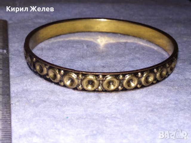 ПОЗЛАТЕНА ОРНАМЕНТИРАНА ВИНТИДЖ АР НУВО СТИЛ СТОМАНЕНА ГРИВНА 37508, снимка 2 - Гривни - 40836410