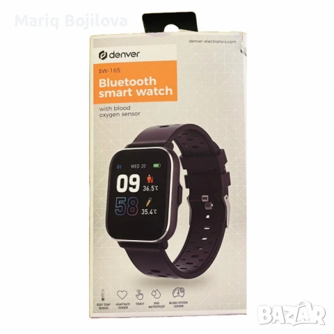Bluetooth смарт часовник със сензор за телесна температура, кислород в кръвта и пулс Denver SW-165, снимка 4 - Смарт часовници - 53363842