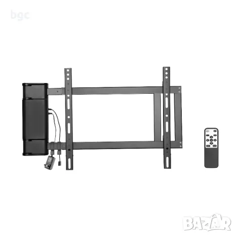 Моторизирана ТВ СТОЙКА за СТЕНА Движеща се Регулируема, 32"-60", Черна  TV A+ SMO3B - 12м гаранция, снимка 5 - Стойки, 3D очила, аксесоари - 47772745