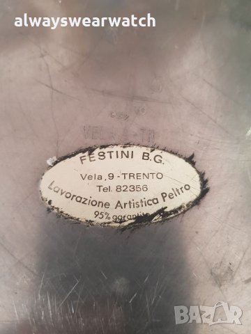 Декоративна метална чиния от сплав - пютър / олово / калай / сребро, снимка 3 - Декорация за дома - 27995693