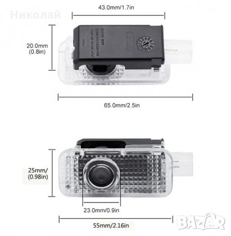 LED светлини за врата с лого на VW и за Audi модели до 2020, снимка 5 - Аксесоари и консумативи - 28316180
