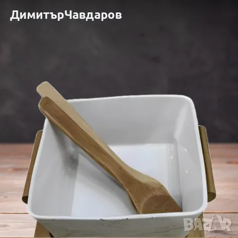 Керамичен съд - купа, с дървени аксесоари, снимка 2 - Други стоки за дома - 49860060
