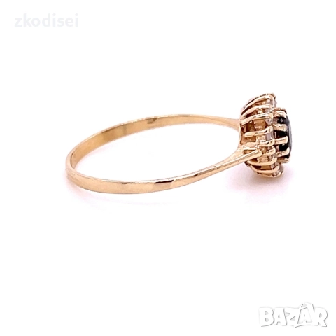 Златен дамски пръстен 1,49гр. размер:56 14кр. проба:585 модел:36343-6, снимка 2 - Пръстени - 52923852