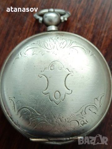 Османски сребърен сачан от 1870. джобен мъжки часовник, снимка 6 - Мъжки - 52250639