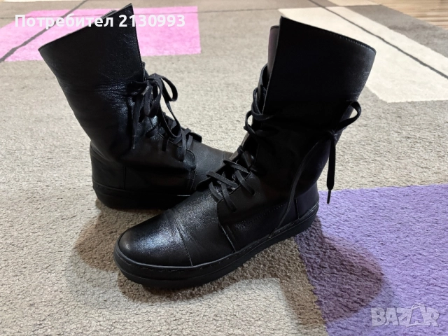 Дамски кожени боти, снимка 5 - Дамски боти - 52493814