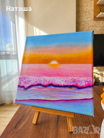 Картина на платно 20х20 с акрил, снимка 5 - Картини - 52243514