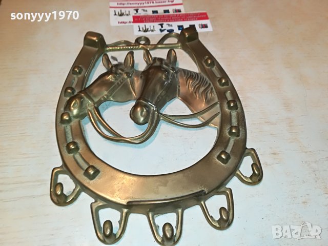 ПОДКОВА-КОНЕ-ЗАКАЧАЛКА-МЕД/МЕСИНГ 2107221041, снимка 9 - Антикварни и старинни предмети - 37455335