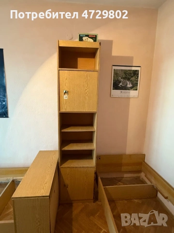 Ъглови легла с бюро и висок шкаф, снимка 7 - Спални и легла - 53392585