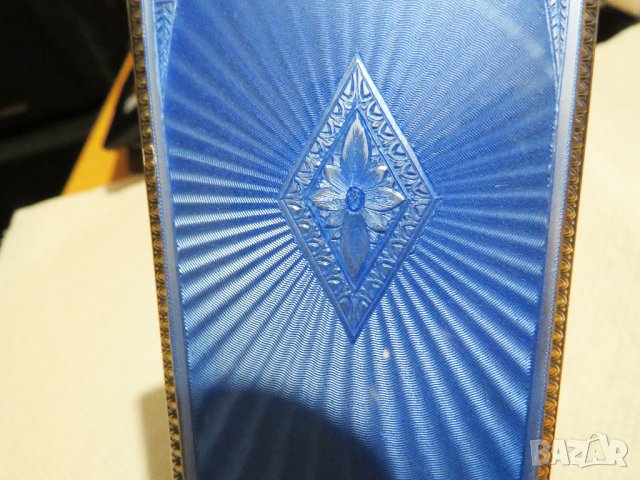 Старинно английско сребърно аристократично огледало с емайл  Birmingham England 1773-1924 г сребро, снимка 6 - Други - 32624416