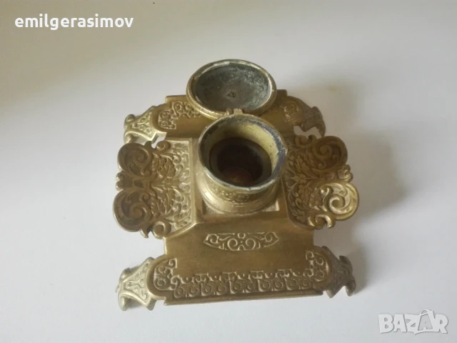 Бронзови кани и мастилница., снимка 4 - Антикварни и старинни предмети - 51151371