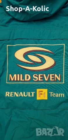 Vintage RENAULT F1 Team Racing Hooded Raincoat Jacket Team Spirit Mild Seven, снимка 5 - Якета - 35197263