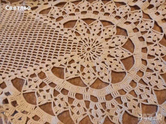 Каре плетено на една кука Плетка Декорация, снимка 3 - Декорация за дома - 38898309