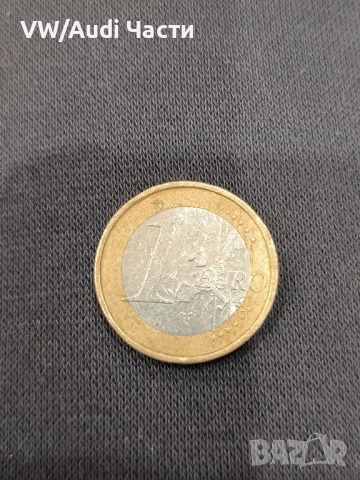 Монета 1 евро Германия 2002г. буква J / 1 euro Germany 2002 letter J, снимка 2 - Нумизматика и бонистика - 52456122