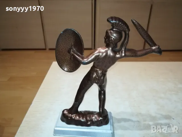 LEONIDAS-МЕТАЛНА ФИГУРА 22Х17Х6СМ-ВНОС SWISS 1201251912, снимка 5 - Антикварни и старинни предмети - 48654864