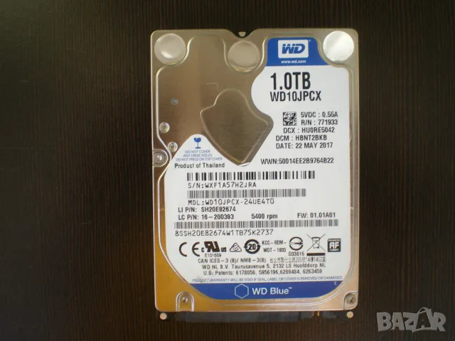 Хард диск 1TB Western Digital WD10JPCX, SATA 3Gb/s, 5400rpm, 8MB кеш, 2.5", снимка 1