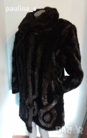 Два броя / Много ефектно палто от еко косъм с вата / голям размер , снимка 4 - Палта, манта - 38794460