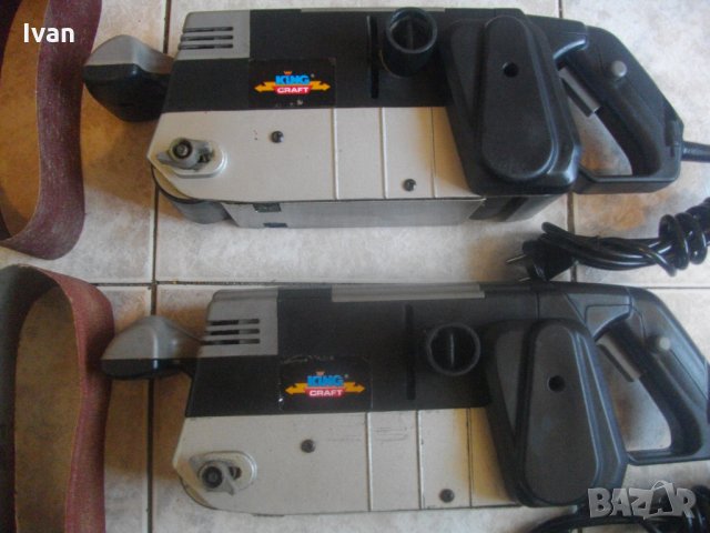 950 Вата-360 м/мин-Голям Профи Немски Лентов Шлайф-Регулация Скорост-King Craft KBS 950N, снимка 2 - Други инструменти - 33583218