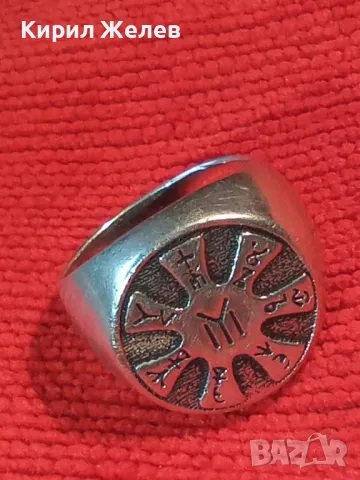 РОЗЕТАТА от ПЛИСКА със ЗНАКА на РОДА ДУЛО Авторски СРЕБЪРЕН ПРЪСТЕН СРЕБРО 925 АРТ ИЗРАБОТКА 13665, снимка 16 - Пръстени - 49917815