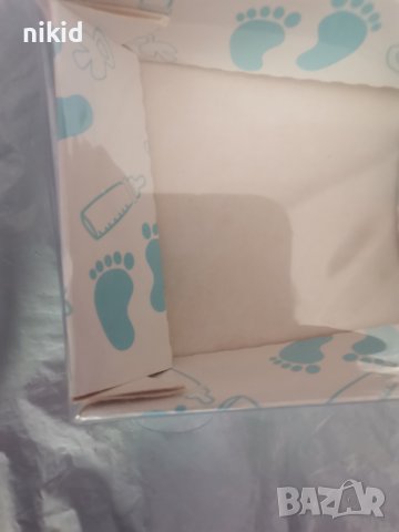 бебешка картонена кутия с прозрачен капак картонени кутии ръчна изработка сувенир фигурка кутийка, снимка 3 - Други - 37612319