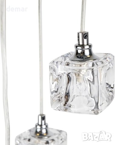 Минималистичен пендел с ледени капчици и LED светлини., снимка 5 - Лампи за таван - 43107678
