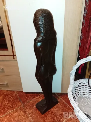 Висока женска дървена фигура-70см, снимка 3 - Декорация за дома - 50357842