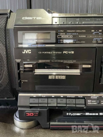 JVC-PCV2 Vintage 1988 Boom Box, снимка 4 - Радиокасетофони, транзистори - 53389052