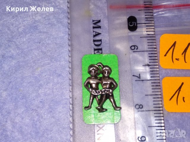 СТАР Сребърен ЗОДИАКАЛЕН АРТ МЕДАЛЬОН ЗОДИЯ БЛИЗНАЦИ СРЕБРО 800 ФИГУРАЛЕН АСТРОЛОГИЧЕН ПЕНДАНТ 25427, снимка 8 - Антикварни и старинни предмети - 39319673
