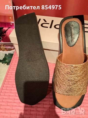 Дамски чехли от естествена кожа , снимка 4 - Чехли - 50537447