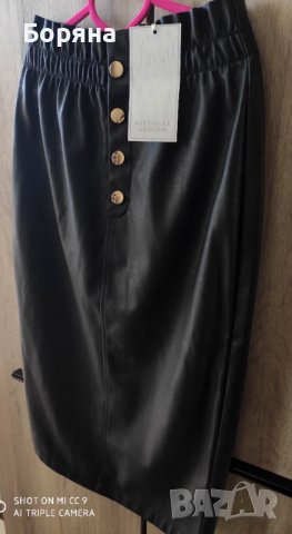 Нова кожена пола тип молив с висока талия Michelle Kеegan , снимка 4 - Поли - 37274885