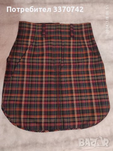 НОВА дамска пола каре еластична , снимка 2 - Поли - 43725747
