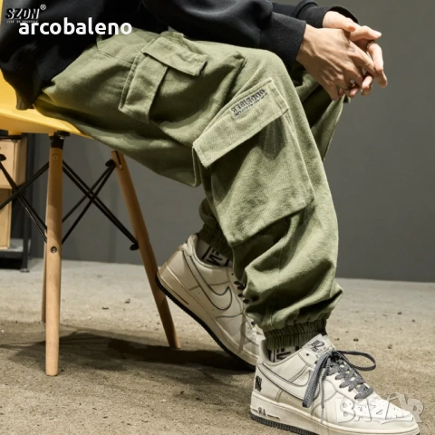 Мъжки карго панталони с множество джобове, 3цвята , снимка 7 - Панталони - 51515402