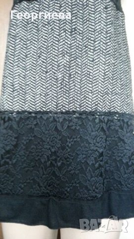 Красива плътна рокля в черно и сиво ПРОМОЦИЯ - 8лв.🍀👗S,S/M👗🍀 арт.285, снимка 7 - Рокли - 27616339
