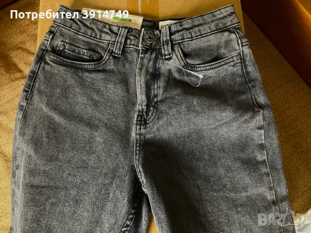 НОВИ jeans / дънки права кройка, стандартна дължина на крачола, висок колан, 99% памук, снимка 3 - Дънки - 50410852