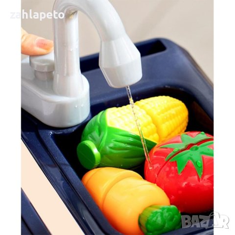 Мултифункционална детска кухня с пара 100см. - Синя, снимка 5 - Играчки за стая - 43297547