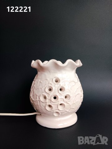 Ретро керамична лампа, снимка 2 - Настолни лампи - 43255662