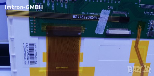 7" LCD touch DISPLAY PANEL MI0700AJT-20RP 800x480 резистивен тъч, снимка 2 - Друга електроника - 39761753