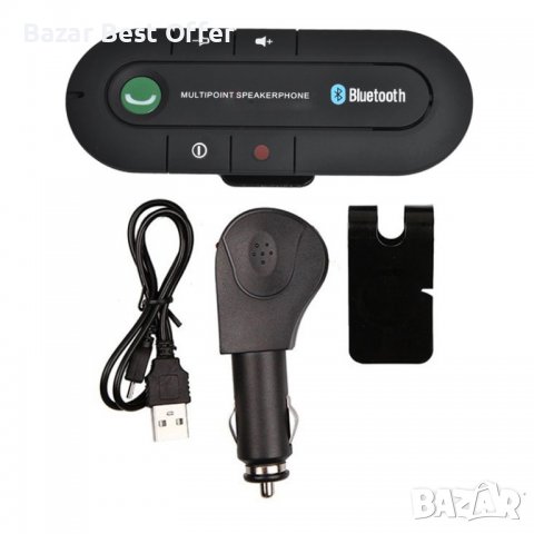 Bluetooth Hands Free Car Kit - Хендс фрий комплект , снимка 2 - Аксесоари и консумативи - 36910838