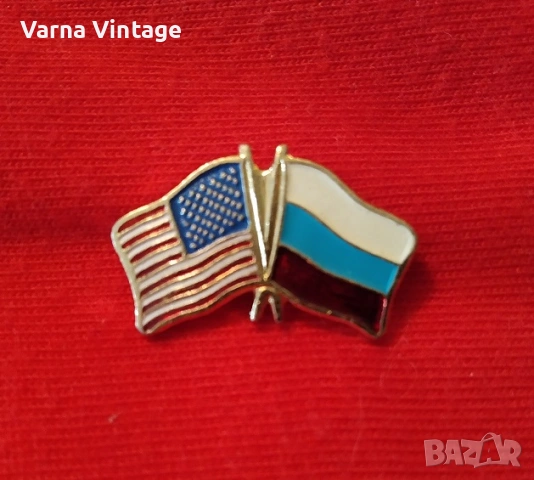 Рядка значка "Русия-САЩ общност" 1996 г. алум. 