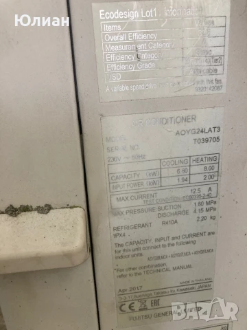 Мулти сплит инверторен  климатик Fujitsu, снимка 6 - Климатици - 50846488