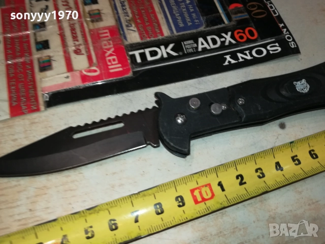 АВТОМАТИЧНА НОЖКА-МЕТАЛНА ЧЕРНА 0509251801, снимка 7 - Ножове - 51618743