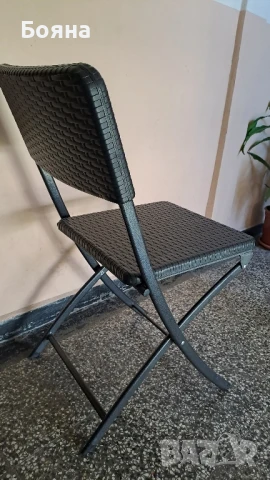 Сгъваеми столове ПВЦ ратан-2 бр., снимка 5 - Градински мебели, декорация  - 51327518