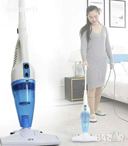 💨 Ултра Лека Вертикална Прахосмукачка 2в1 – HEPA Филтър и Ръчен Режим, снимка 2 - Прахосмукачки - 52556646