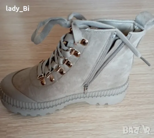 🌸 Бежови боти - 37 номер 🌸, снимка 3 - Дамски боти - 50281202